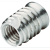 BN 37909 - Threaded inserts self-cutting with small head, for light-metal alloys and plastics