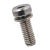BN 22361 - Hex socket head cap screws with low head and captive ripped lock washer (DIN 7984), steel 08.8, zinc plated blue