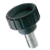 BN 14214 - Fluted grip knobs with threaded stud, steel zinc plated (Elesa® BT.p), black