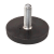 BN 2910 - Fluted grip knobs with threaded stud, resp. High-Adjustable Parts (FASTEKS® FAL), polyamide, black