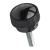 BN 3032 - Knurled grip knobs with threaded stud (FASTEKS® FAL), Thermoset, black