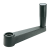 BN 14111 - Crank handles with revolving handle and black-oxide steel boss with square through-hole H9 (Elesa® MT-AS), black