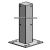 EPJ-F Corner post adjustable - Post for safety fence system Flex II
