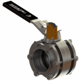 DPX Manual butterfly valve between flanges with detection (open) + padlock closed valve
