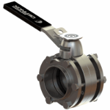 DPX Padlockable manual butterfly valve between flanges