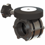 DPX Manual butterfly valve between flanges micrometer handle
