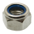 Referencia 43801 - Tuerca hexagonal autobloquante a anillo non metalico - DIN 985 - Acero calidad 6 zincado blanco