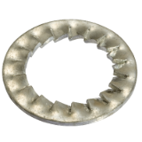 Reference 72101 - Serrated lock washer JZ type internal teeth - NFE 27625 - Zinc plated 400 HSST
