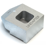 Model 95341 - LINDAPTER® FLAT TOP RAIL CLAMP TYPE BR MEDIUM - MALLEABLE IRON - ZINC PLATED
