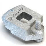 Model 95511 - LINDAPTER® FLAT TOP ADJUSTABLE CLAMP TYPE D3 - MALLEABLE IRON - ZINC PLATED