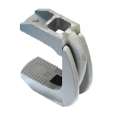 Model 95811 - LINDAPTER® FLANGE CLAMP TYPE F9 WITHOUT BOLT - MALLEABLE IRON - ZINC PLATED