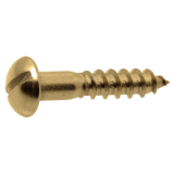 Model 56200 - Slotted round head wood screw - DIN 96 - Brass