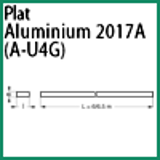 Modèle 2017 P - ALUMINIUM 2017A (A-U4G) - PLAT