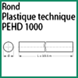 Modèle PEHD1000 R - PLASTIQUE TECHNIQUE PEHD 1000 - ROND
