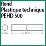Modèle PEHD500 R - PLASTIQUE TECHNIQUE PEHD 500 - ROND