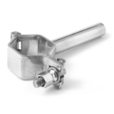 A.CHAT_DIN - DIN HEXAGONAL ARTICULATED PIPE HOLDERS WITH ROD TO WELD Stainless steel 304