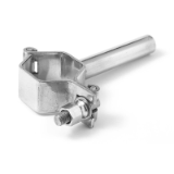 A.CHAT_MACON - MACON HEXAGONAL ARTICULATED PIPE HOLDERS WITH ROD TO WELD Stainless steel 304