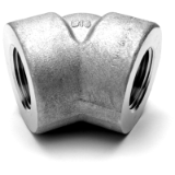 I.2CFF45 - 3000 lbs Forged fittings NPT 45° FEMALE / FEMALE ELBOWS Stainless steel 304L or 316L