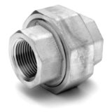I.2FF - 3000 lbs Forged fittings NPT Unions and accessories FEMALE / FEMALE UNIONS Stainless steel 304L or 316L