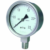 I.MAIPI63 - Measuring instrumentation Pressure gauges ND 63 DIAL LIQUID FILLED 1/4'' BSPP REAR OR BOTTOM CONNECTION Stainless steel 316