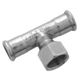 I.TFS - NP16 Press fittings EQUAL FEMALE / BSP FEMALE BRANCH TEES Stainless steel 316 or galvanized steel