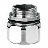 USD conduit connector with integrated ferrule, incl. O-Ring and longer hexagonal pressure nut