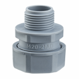 USK All plastic screwed conduit connector with ferrule