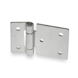 GN 136 Sheet Metal Hinges, Stainless Steel A4, Horizontally Elongated