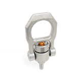 GN 1135 Threaded Lifting Pins, Stainless Steel, Self-Locking, with Rotating Shackle