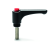 GN 600 - Flat adjustable hand levers, with releasing button, plastic, threaded stud steel
