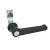 GN 115 - Latches, with Operating Element, Housing Collar Black, Type LG with lever handle