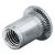Blind rivet nuts and screws GO-NUT round shank knurled blind rivet nuts flat head stainless steel A2