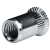Blind rivet nuts and screws GO-NUT round shank knurled blind rivet nuts countersunk stainless steel