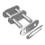 Spinki łańcuchowe standardowe z prostymi płytkami nierdzewne dwurzędowe DIN 8187