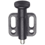 Index Plungers, with mounting flange, horizontal, with knob, no locking