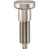 Index Plungers fully threaded body, stainles steel