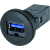 har-port USB 3.0 A-A WDF schwarz