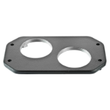 Han 48HPR cover angled housing 2xM63