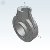CA55A_B - Bearing seat · Outer spherical bearing with suspended seat · Casting shape