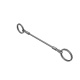 BE78AU_CU - Hanging rope for pins - two end ring type/one end ring type and one end ear type