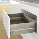 Pot and pan drawer with topside