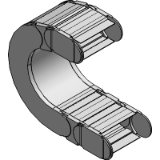 Series R4.112 - Fully enclosed (lids openable along the outer radius, from one side)