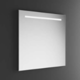 Pola easy - Miroir avec cadre en aluminium satiné. Avec éclairage frontale
