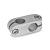 KK - Two-Way Connector Clamp, Aluminum, with screw, stainless steel