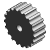 Kettenradscheibe - für Scharnierbandketten, Teilung 1 1/2'' nach DIN 8153 - ISO 4348