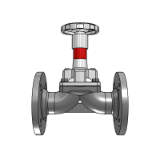 SISTO-16TWA with Material number -BIM Data - Válvula de membrana isenta de manutenção com ligação de flange