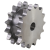 MAE-DKR-ZRE-16B-1-C45 - Double-Sprockets ZRE for two Single-Strand Roller Chains DIN ISO 606 (ex DIN 8187), 2 x ISO 16 B-1, Pitch 1“ x 17.02mm