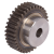 MAE-STZR-M2.5-B25-C45-HRC54 - Spur Gears Made with One-Sided Hub, Steel C45, Teeth Induction Hardened, Module 2.5