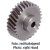 MAE-STZR-SV-M1-MN-B10-ST - Helical Spur Gears made of Steel 11SMnPb30+SH, with One-Sided Hub, Module 1, Tooth width 10 mm