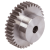 MAE-STZR-M0.5-MN-B4-ST - Spur Gears Made from Steel (11SMNPb30), with One-Sided Hub, Module 0.5, Tooth Width 4 mm